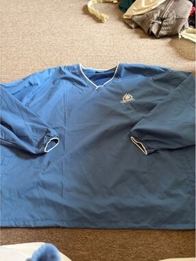 Vintage look Hartwell Men's Pullover Sweatshirt in Mercury Blue, Size 4XL street